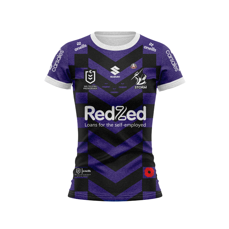 Women's NRL Melbourne Storm 2025 ANZAC Jersey