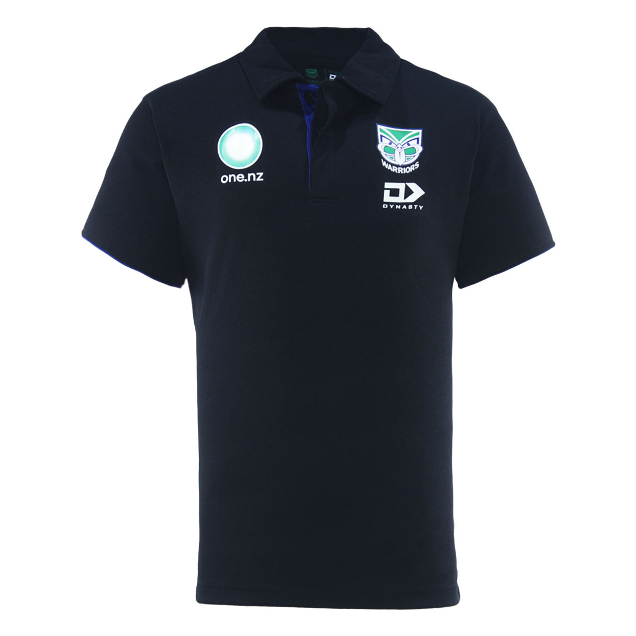 NRL New Zealand Warriors 2025 Black Media Polo Shirt