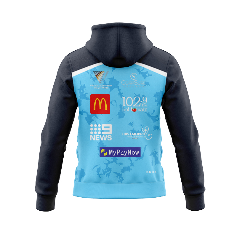 NRL Gold Coast Titans 2025 Cyan Training Zipper Hoodie