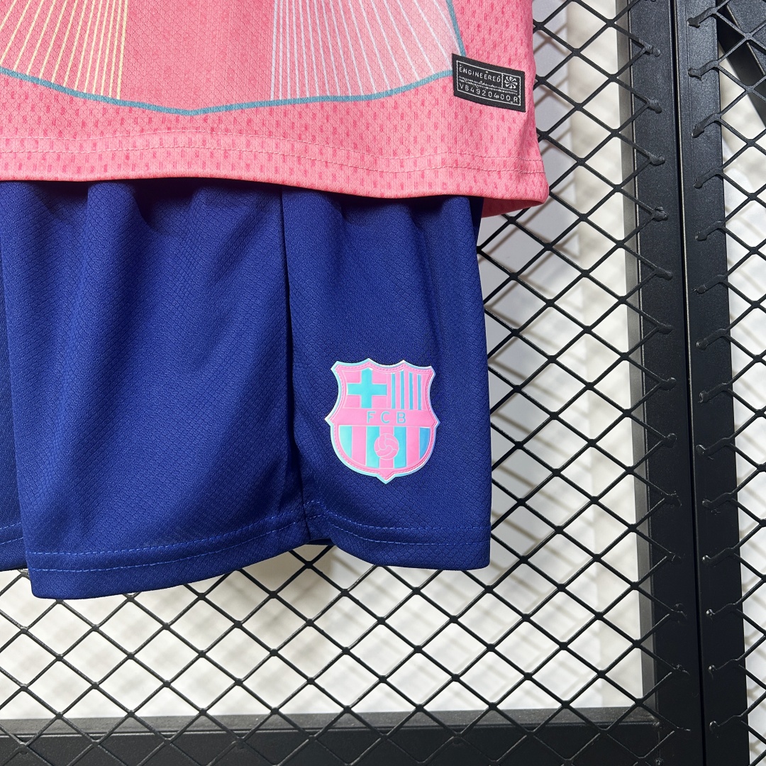 Kid's Barcelona Special Edition Pink Jersey+Shorts 2025/26