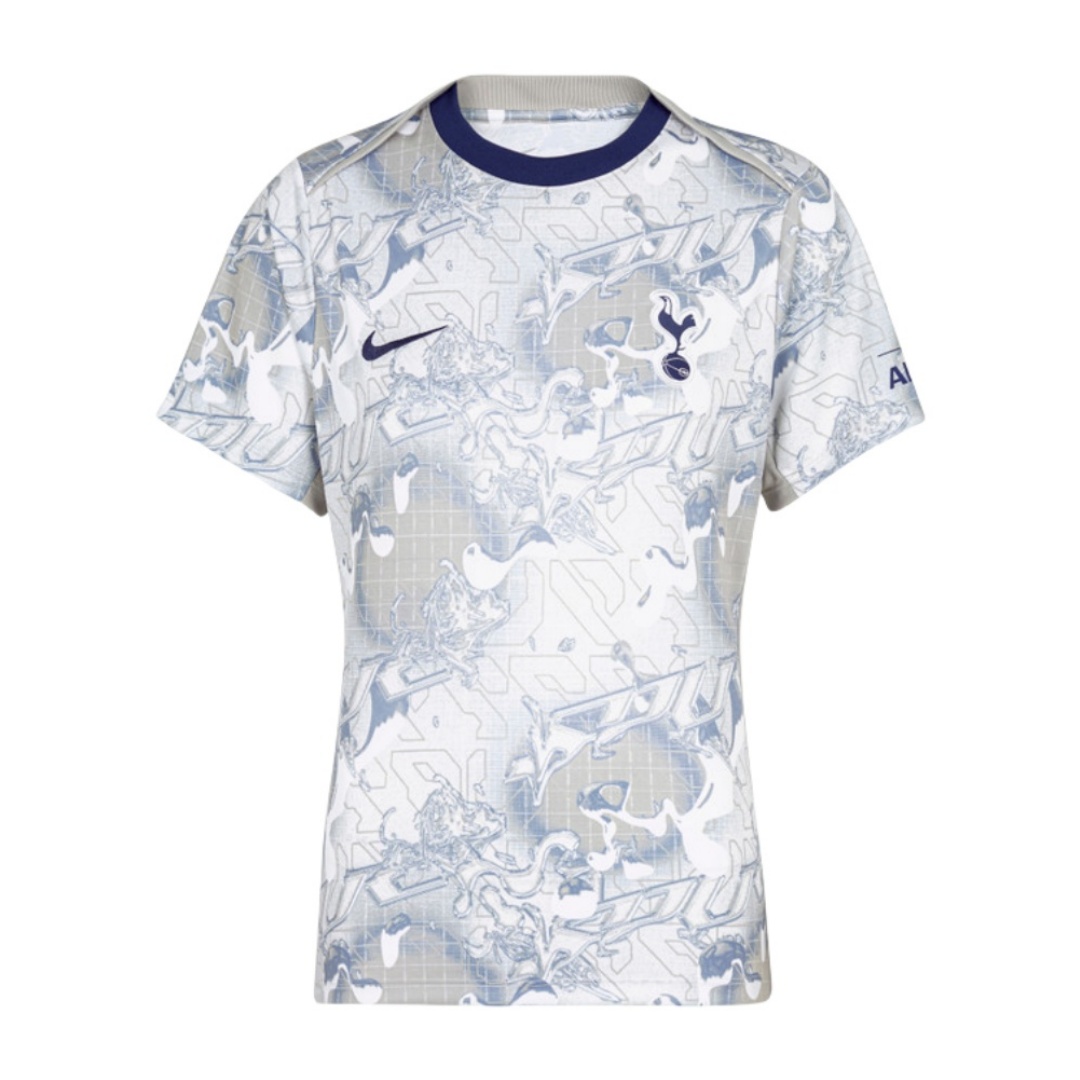 Tottenham Hotspur White And Grey Home Warm Up Pre-Match Jersey 2025/26