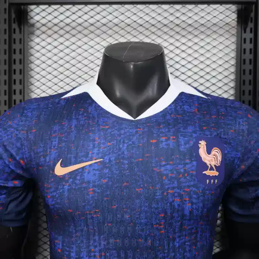 Player Version Men's France Home Jersey For Women's Euro 2025