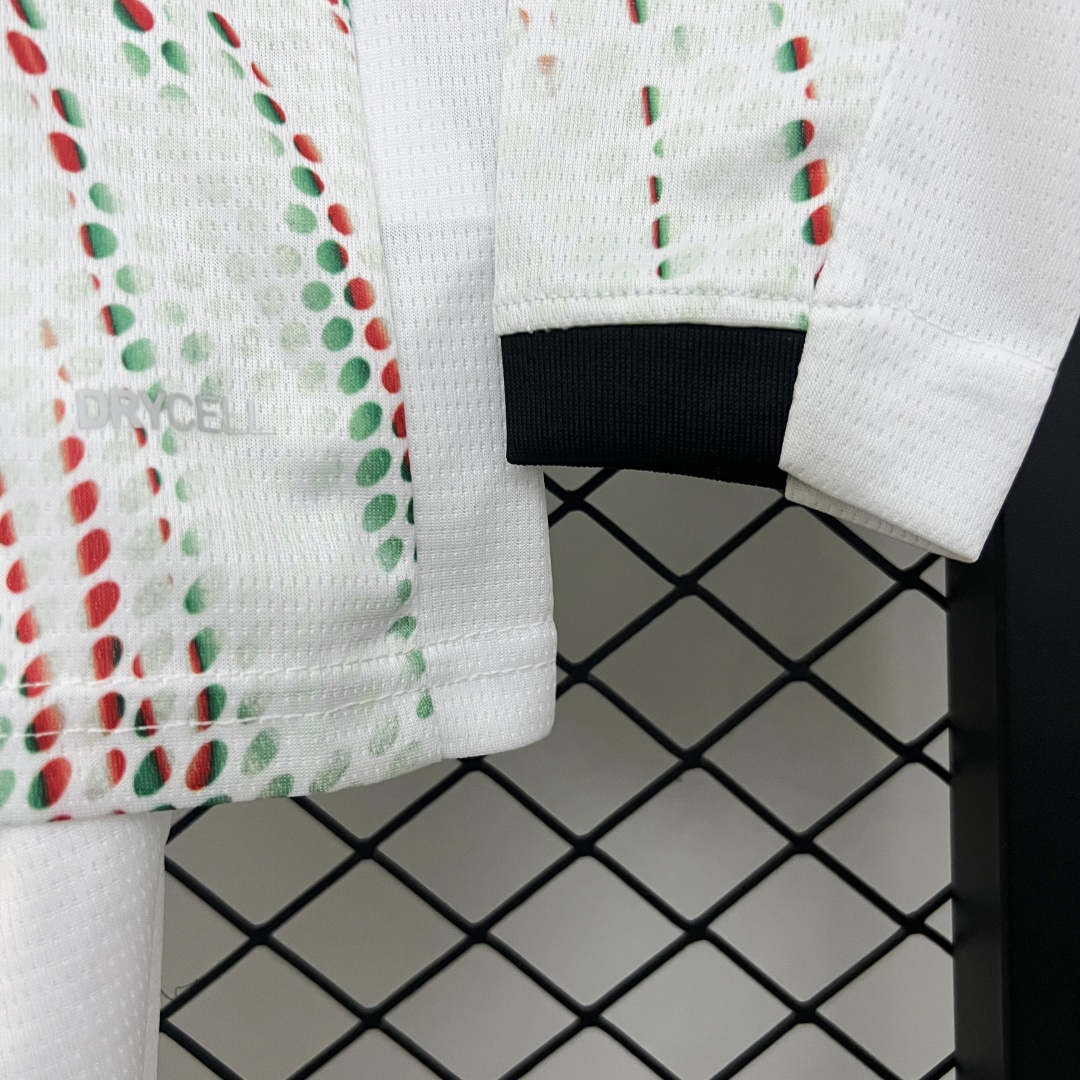 Kid's Portugal Away Long Sleeve Jersey+Shorts 2025