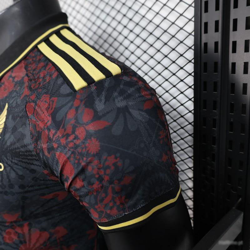 Player Version Mexico Black with Floral Pattern Design Jersey 2025