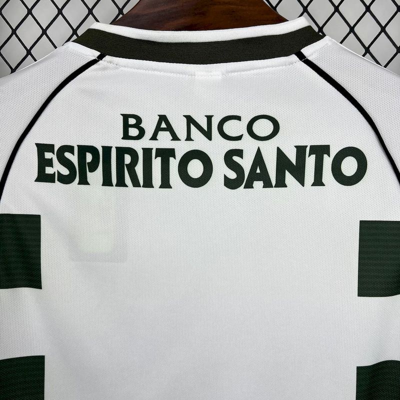 Sporting CP Retro Soccer Jersey Home Long Sleeve Custom Shirt 2001/03