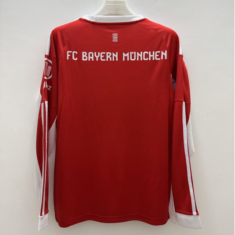 Bayern Munich Soccer Jersey Home Long Sleeve Shirt 2025/26