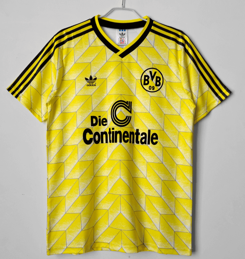 Borussia Dortmund Retro Jersey Home Soccer Shirt 1988-89