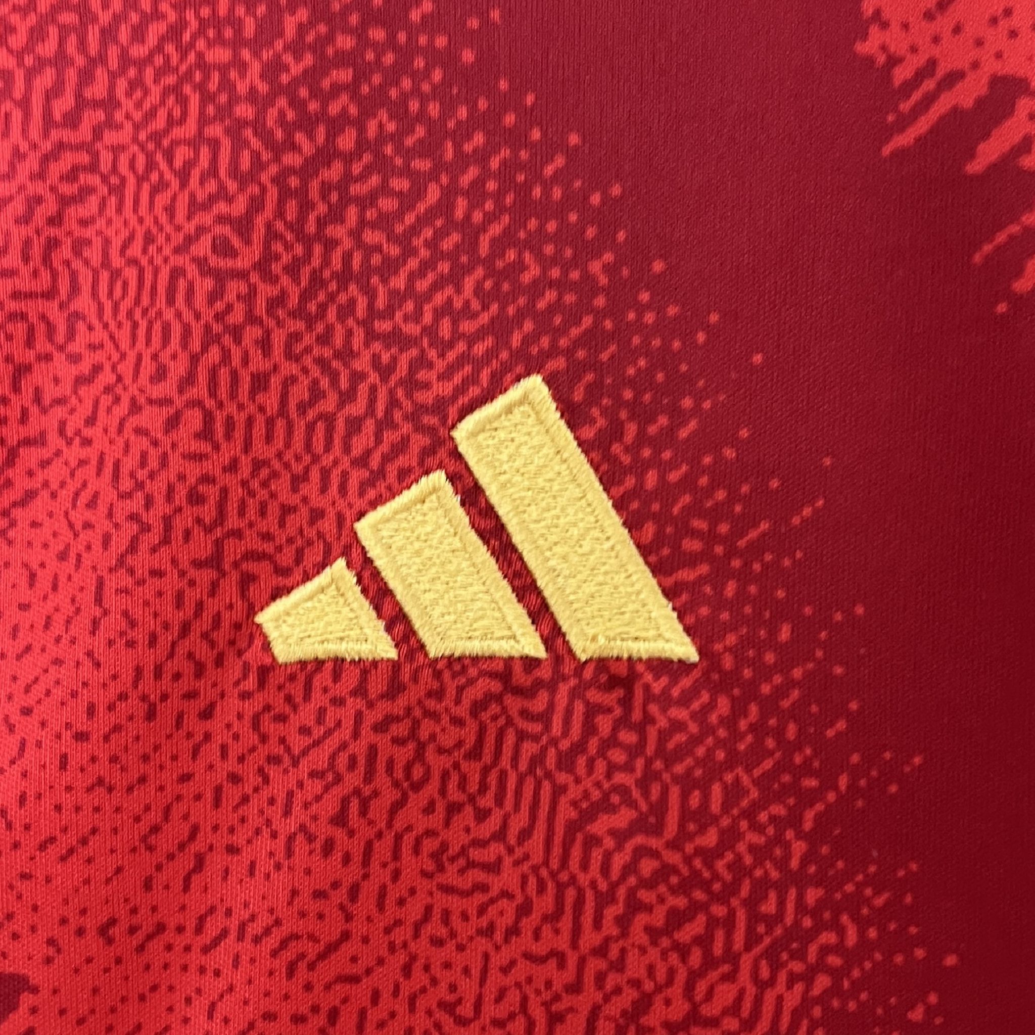 Spain Home Football Uniform Kids Kit Jersey+Shorts EURO 2024