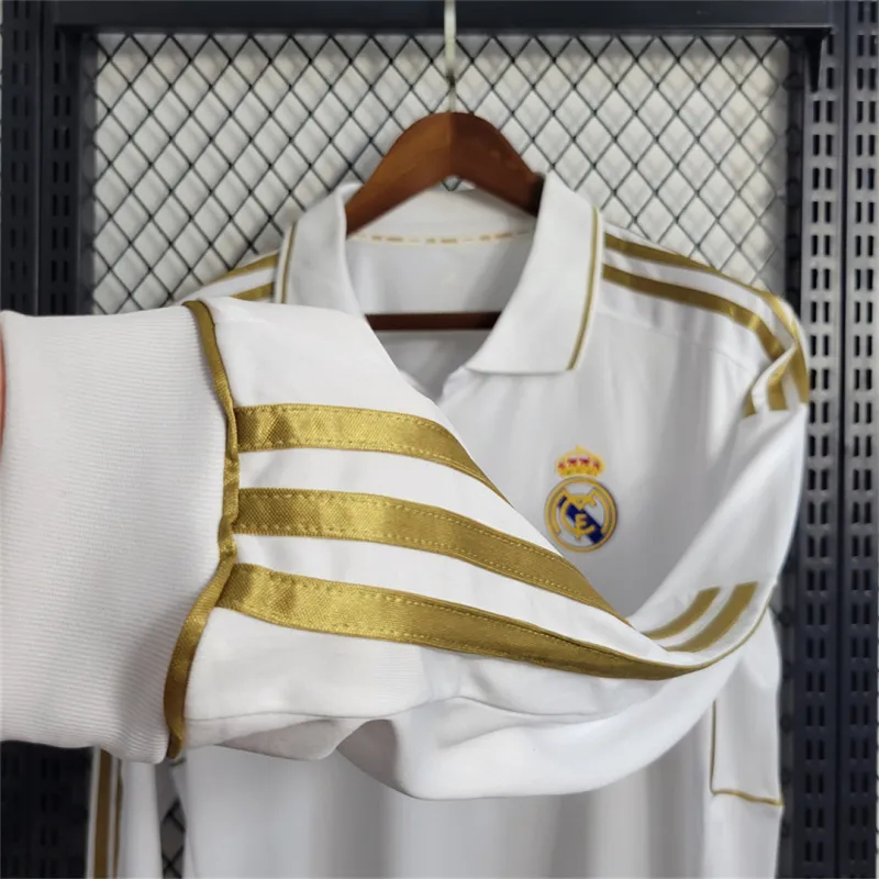 Real Madrid Retro Jersey Home Long Sleeve Soccer Custom Shirt 2011/12