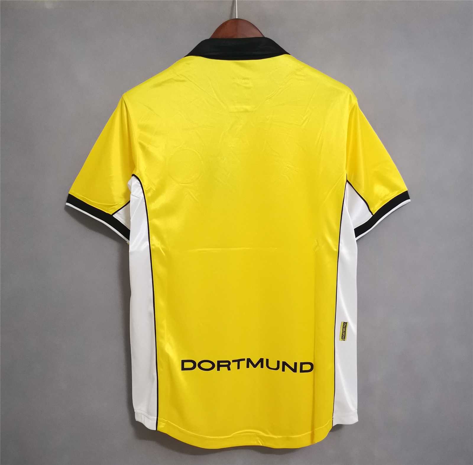Borussia Dortmund Retro Jersey Home Soccer Shirt 1998-99