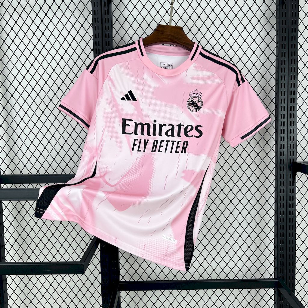 Real Madrid Soccer Jersey Pink Special Edition Custom Shirt 2024/25