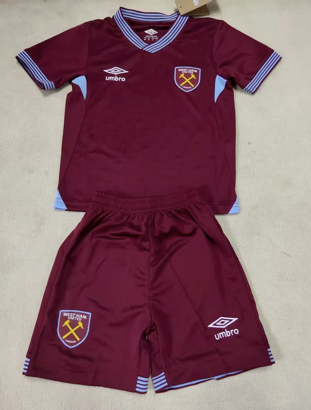 West Ham United Football Jersey Home Kids Kit Jersey+Shorts 2025-26