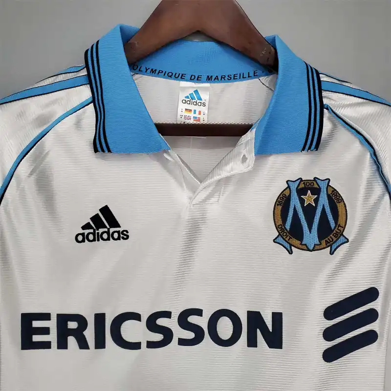 Marseille Retro Soccer Jersey Home Custom Shirt 1998-99