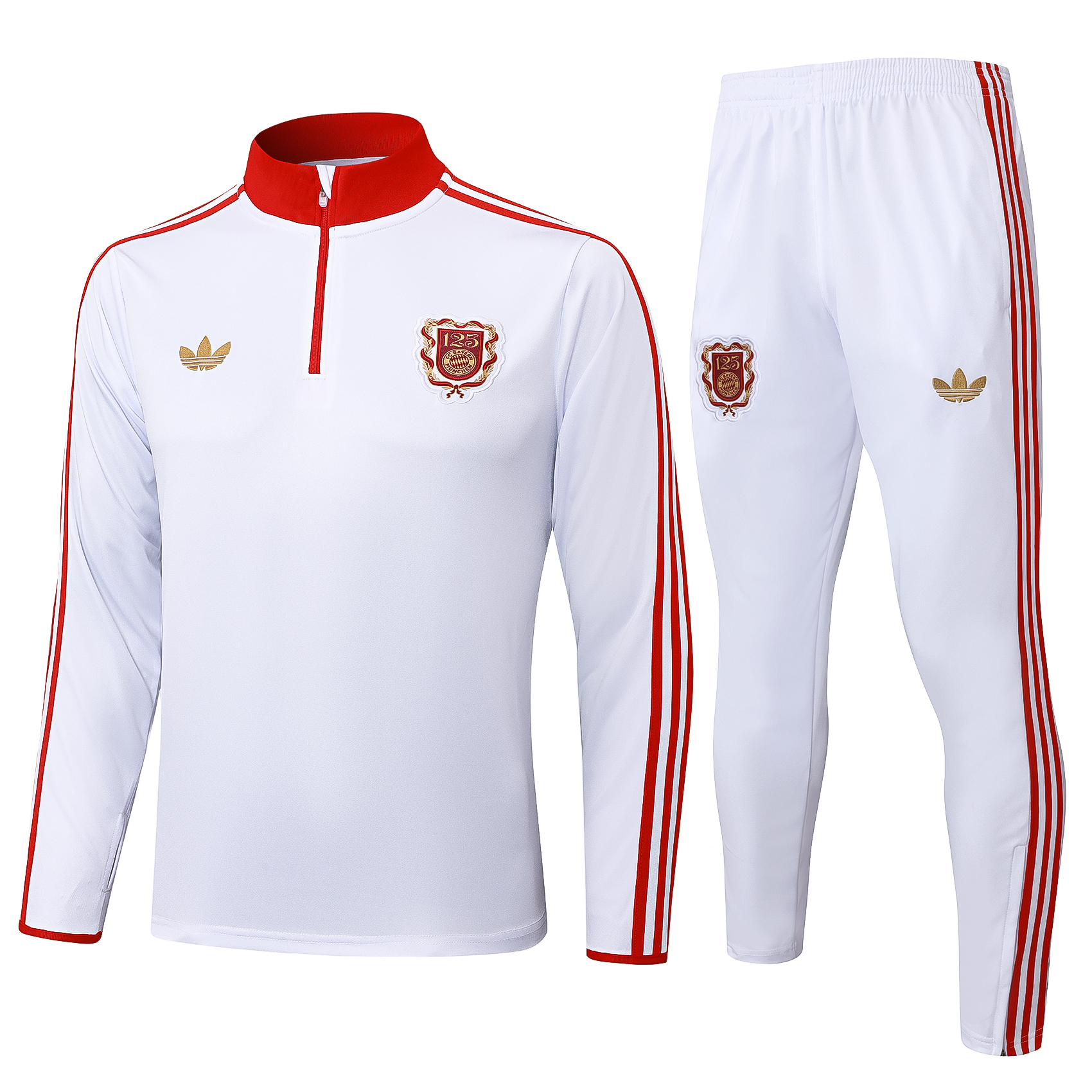 Bayern Munich Training Kit (Sweatshirt+Pants) White 2025/26 - 125th Anniversary