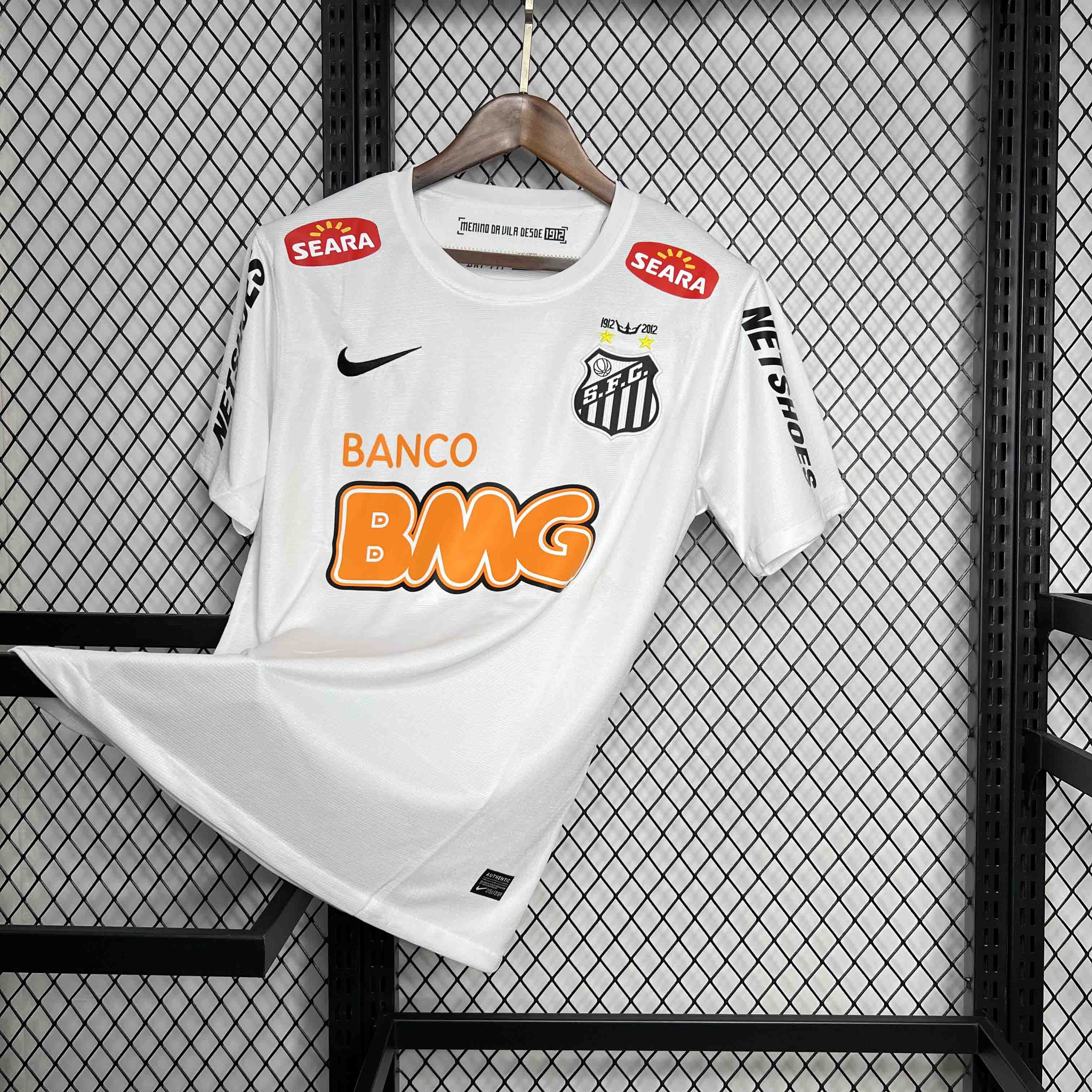 Santos FC Retro Soccer Jersey Home Custom Shirt 2012