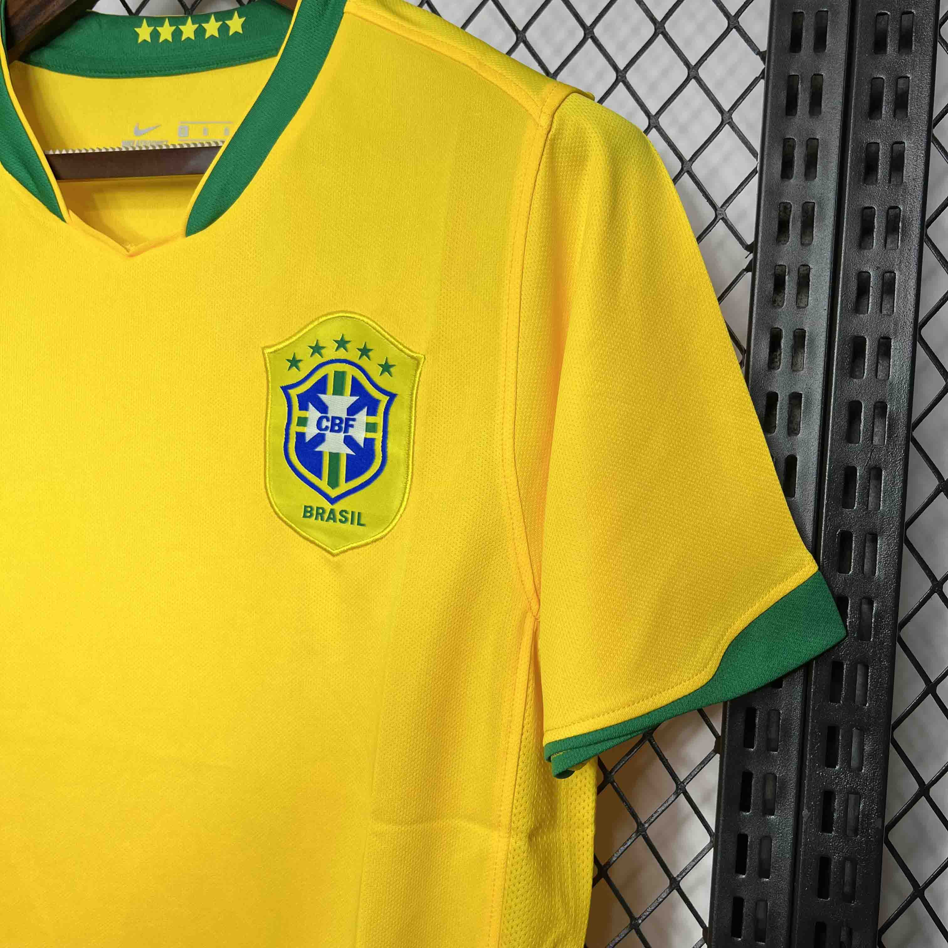 Brazil Retro Jersey Custom Home Soccer Jersey World Cup 2006