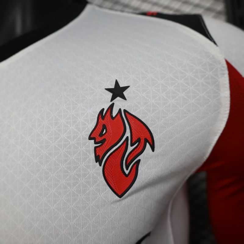 AC Milan Authentic Soccer Jersey Away Long Sleeve Shirt 2025/26