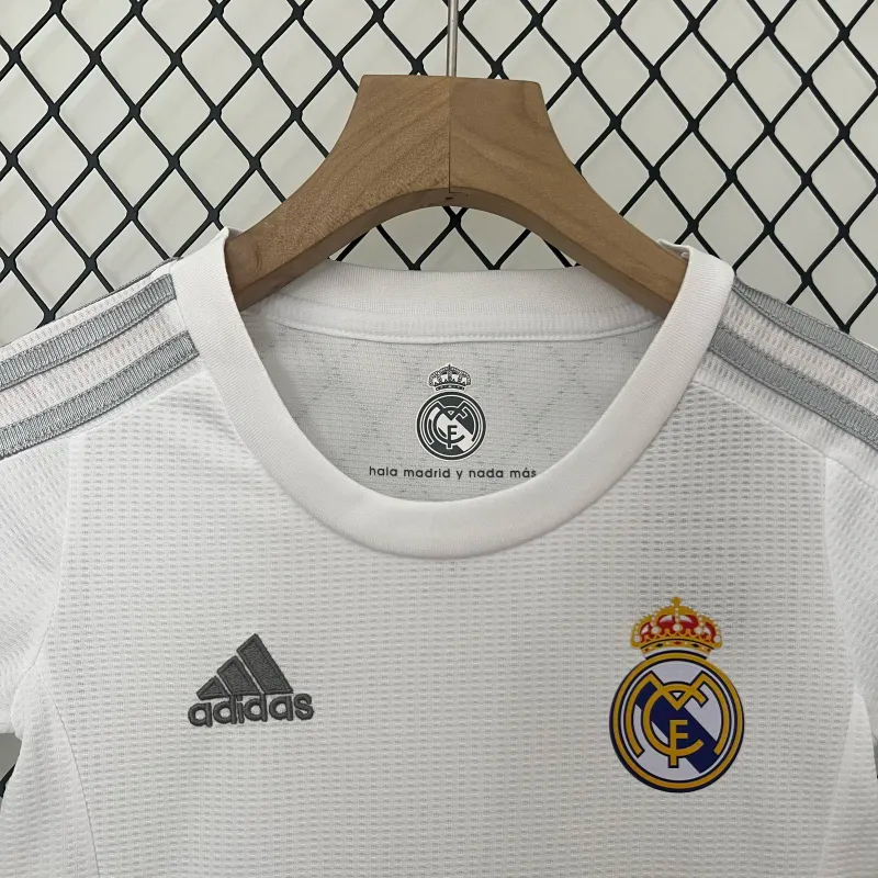 Real Madrid Retro Jersey Home Kids Kit Jersey+Shorts 2015/16