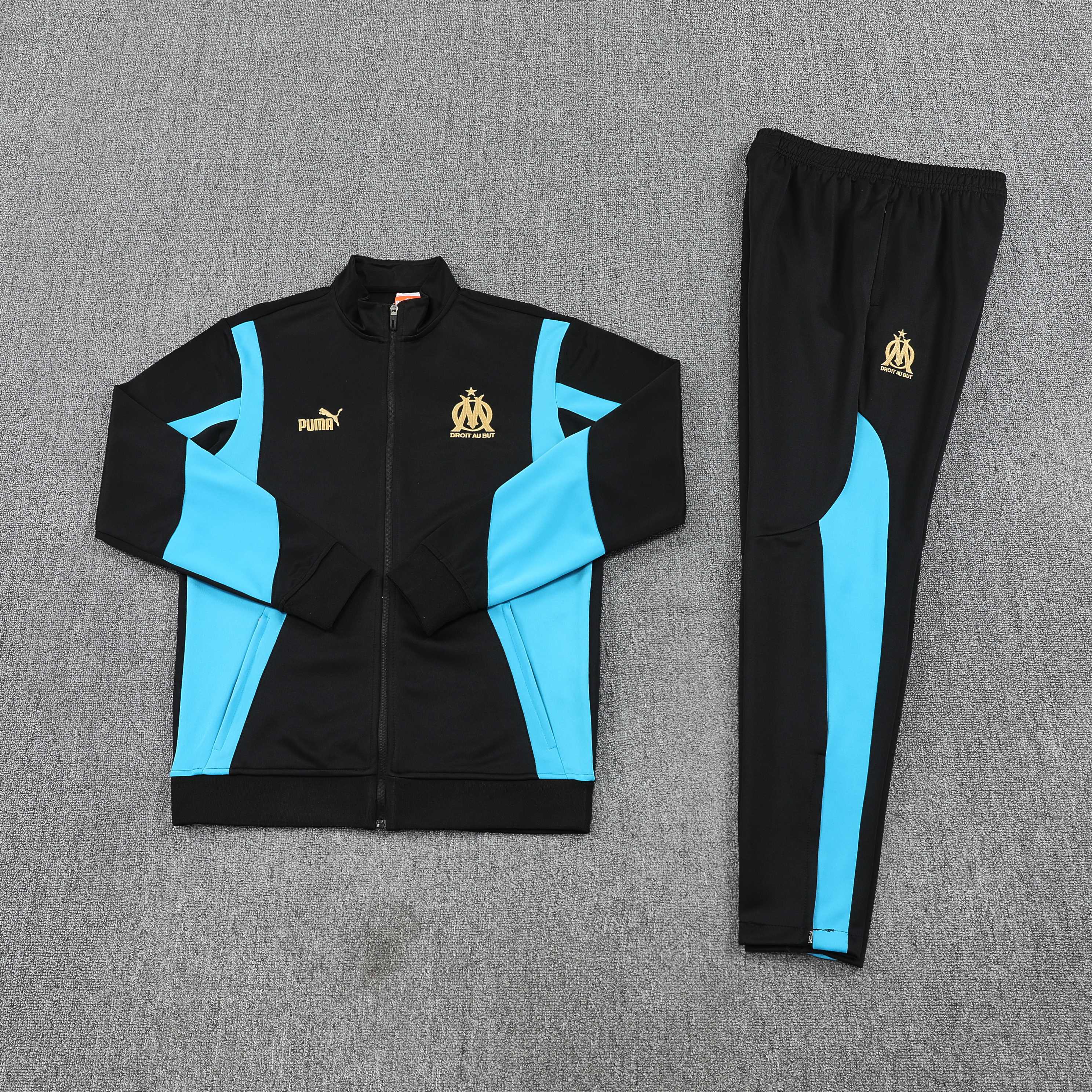 Marseille Training Kit (Jacket+Pants) Black 2025/26