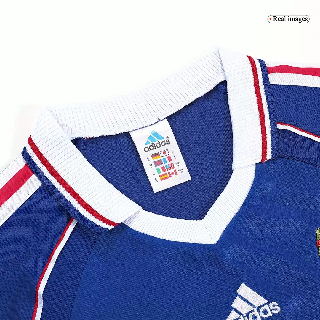 France Retro Soccer Jersey Home Custom Shirt 1998