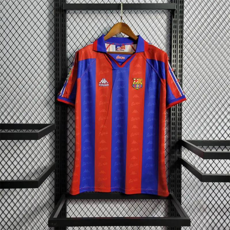 Barcelona Retro Jersey Home Soccer Shirt 1996-97