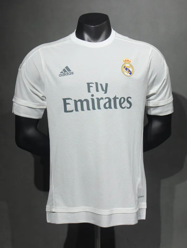 Real Madrid Authentic Retro Jersey Home Soccer Shirt 2015/16