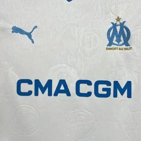 Marseille Soccer Jersey Home Kids Kit Jerseys+Shorts 2025/26