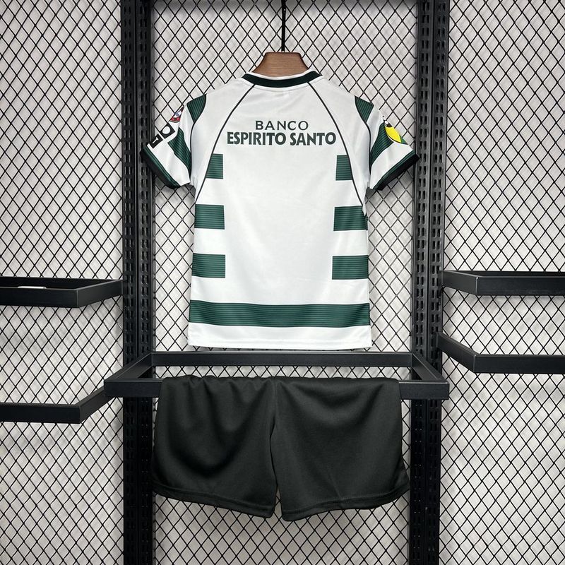 Sporting CP Retro Soccer Jersey Home Kids Kit Jersey+Shorts 2001/03