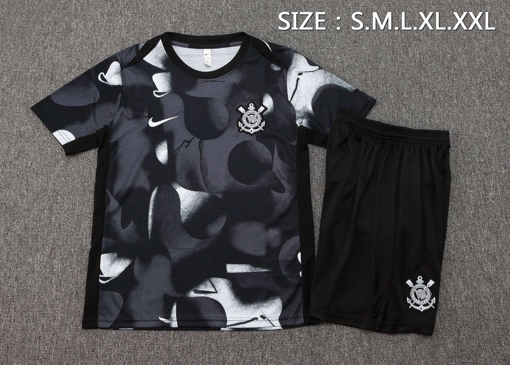 Corinthians Training Jersey Kit Black 2025