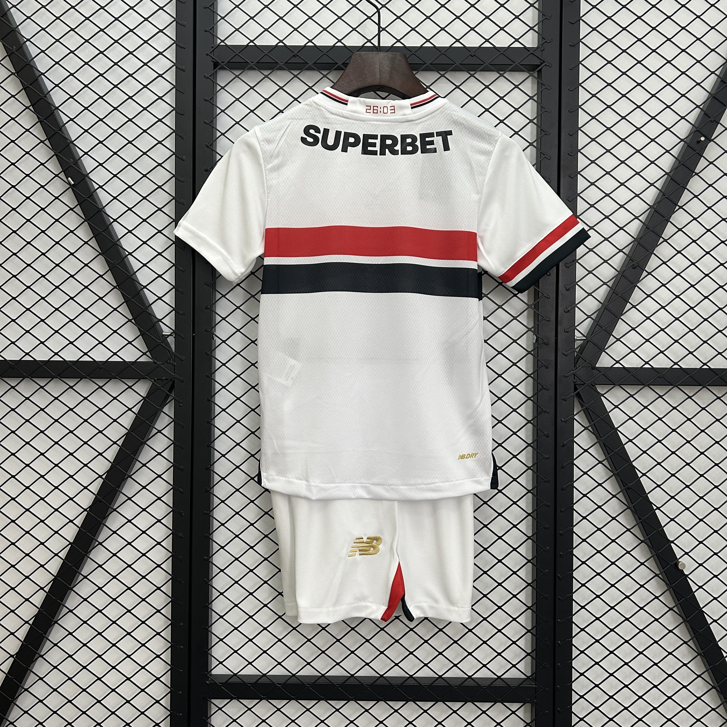 Sao Paulo FC Soccer Jersey Home Kids Kit Jersey+Shorts 2025