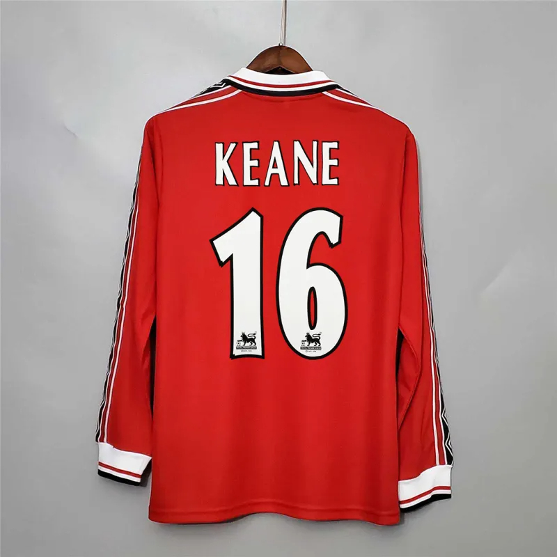 Manchester United Retro Home Long Sleeve Football Jersey Shirt 1998/99