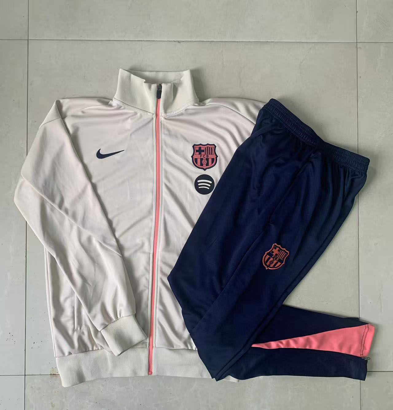 Kids Barcelona Training Kit (Jacket+Pants) Beige 2025/26