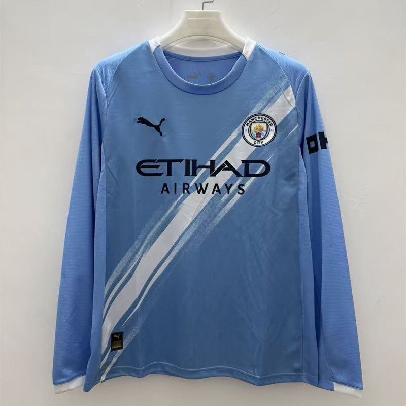 Manchester City Home Long Sleeve Football Jersey Shirt 2025/26