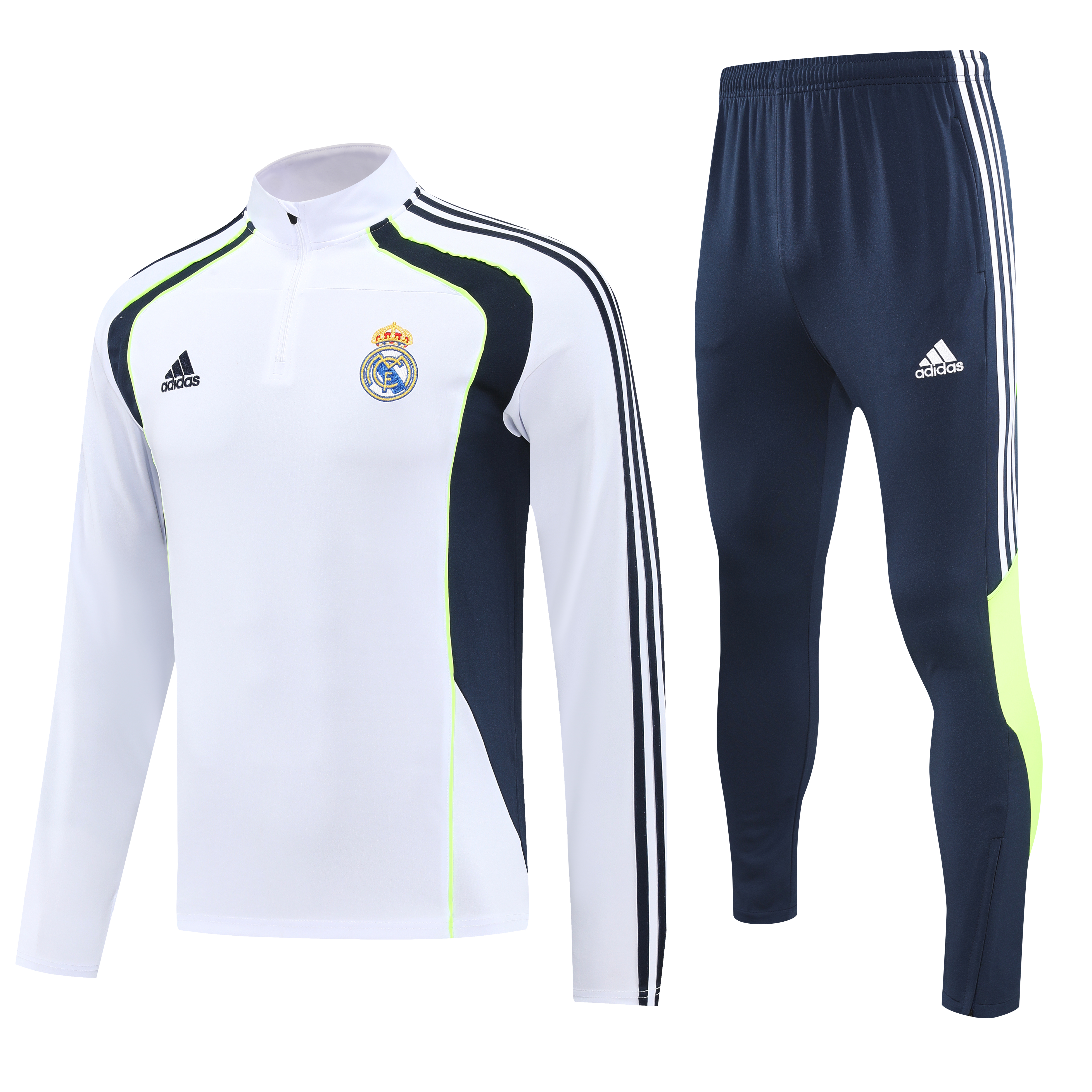 Real Madrid Authentic Training Kit (Sweatshirt+Pants) White 2025/26 - Player Version