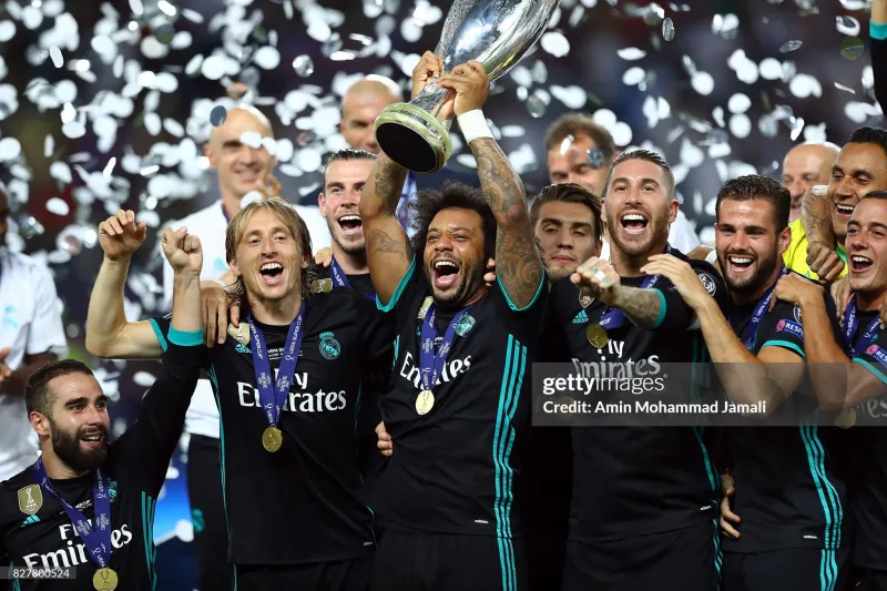 Real Madrid Authentic Retro Jersey Away Long Sleeve Soccer Shirt 2017/18