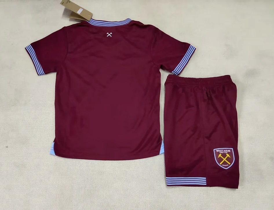 West Ham United Football Jersey Home Kids Kit Jersey+Shorts 2025-26