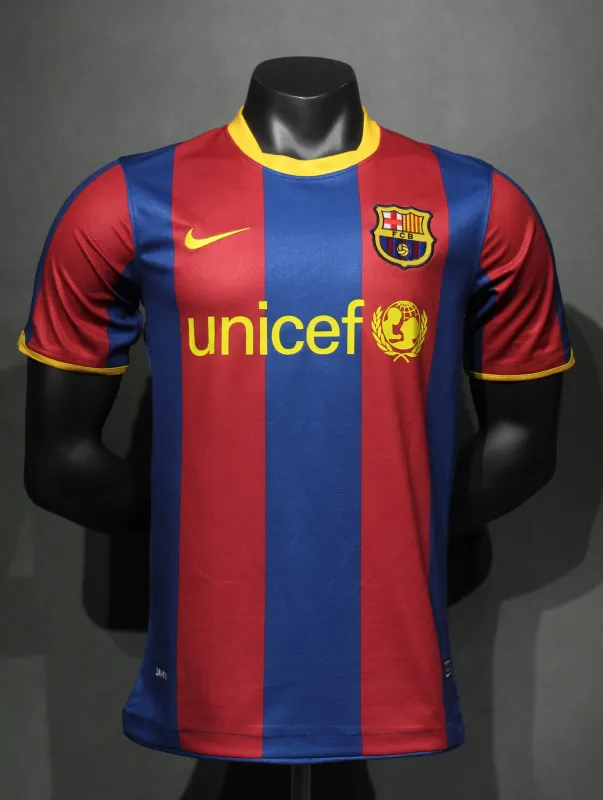 Authentic Barcelona Retro Jersey Home Soccer Shirt 2010-11