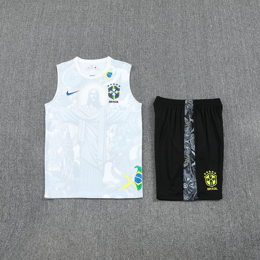 Brazil Sleeveless Training Kit White 2025
