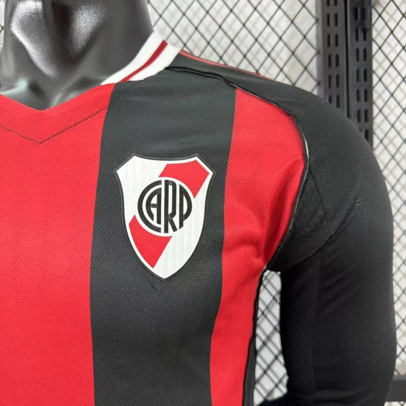 River Plate Authentic Soccer Jersey Away Long Sleeve Shirt 2025/26