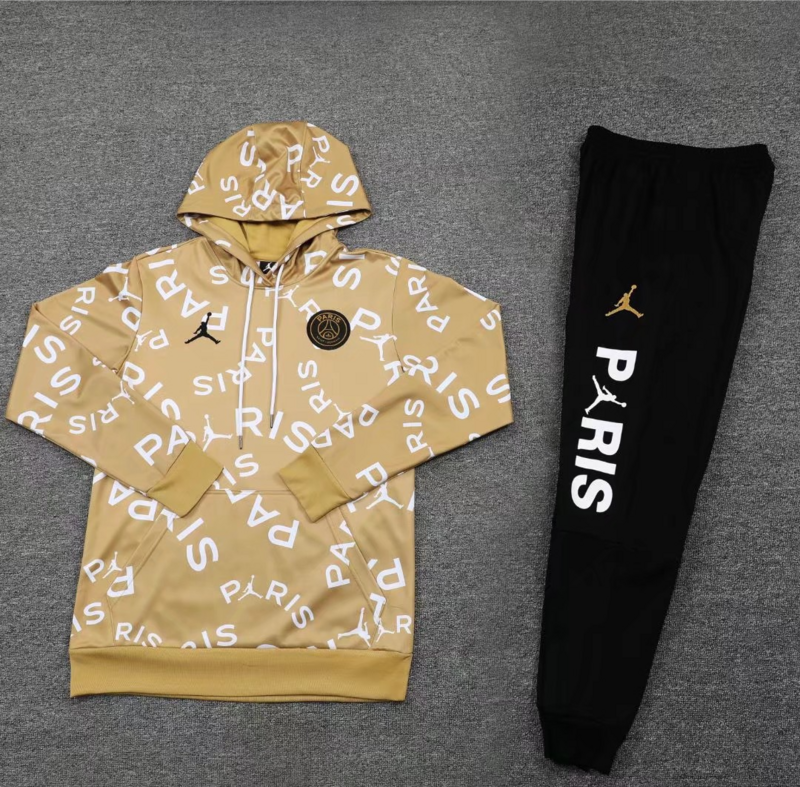 PSG Technical Hoodie Training Kit (Sweatshirt+Pants) Gold 2025/26