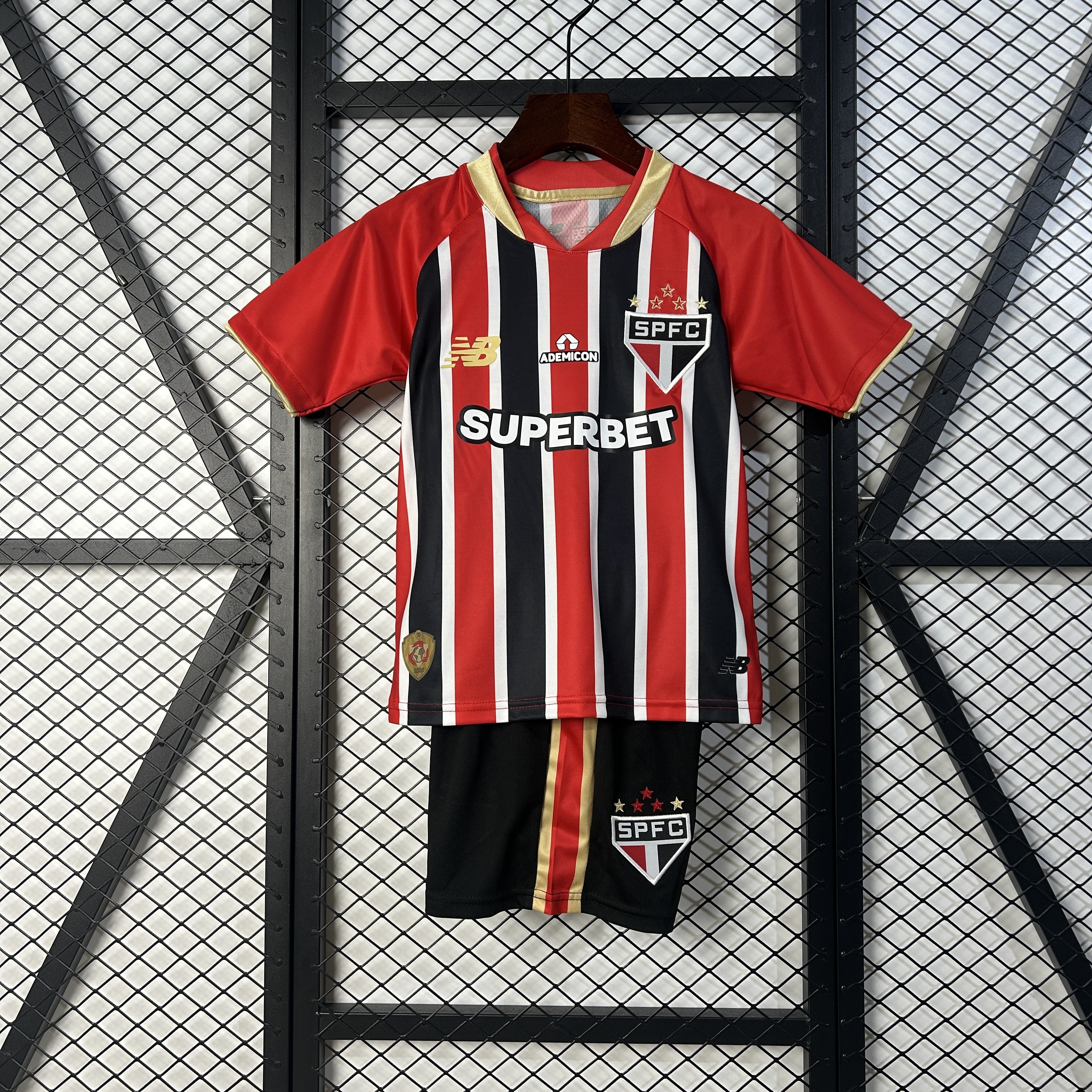 Sao Paulo FC Soccer Jersey Away Kids Kit Jersey+Shorts 2025