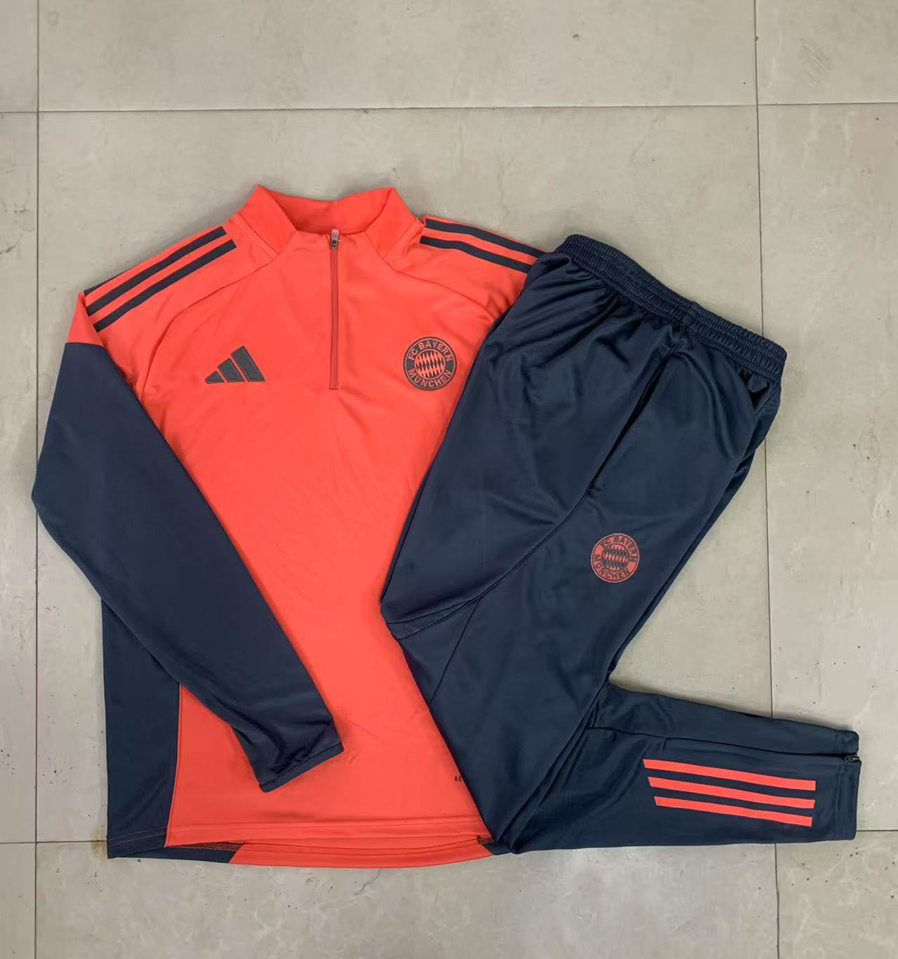 Kids Bayern Munich Training Kit (Sweatshirt+Pants) Orange 2025/26