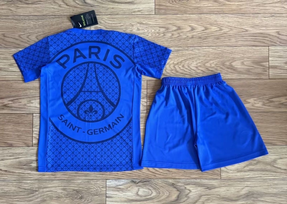PSG Soccer Jersey Pre-Match Kids Kit Jersey+Shorts 2025/26