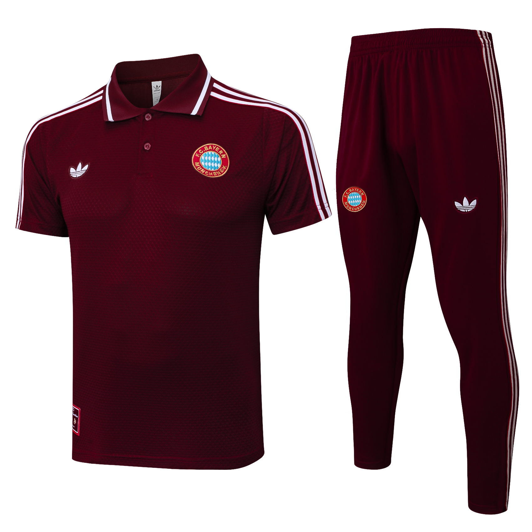 Bayern Munich Training Kit (Polo+Pants) Deep Red 2025/26