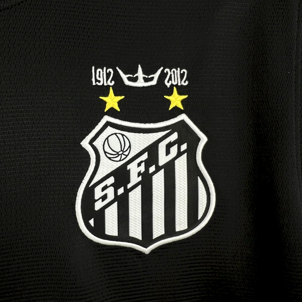 Santos FC Retro Soccer Jersey Black Edition Custom Shirt 2012