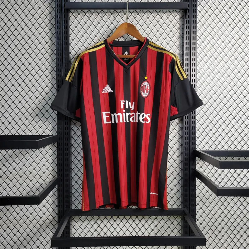 AC Milan Retro Soccer Jersey Home Custom Shirt 2013/14