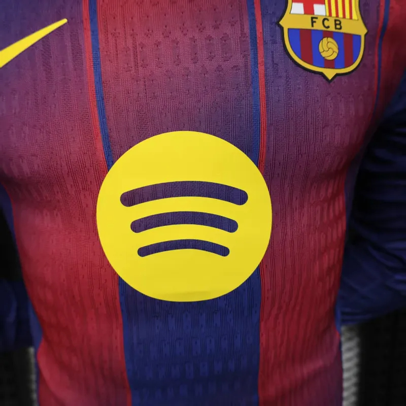 Authentic Soccer Jersey Barcelona Home Long Sleeve Shirt 2025/26