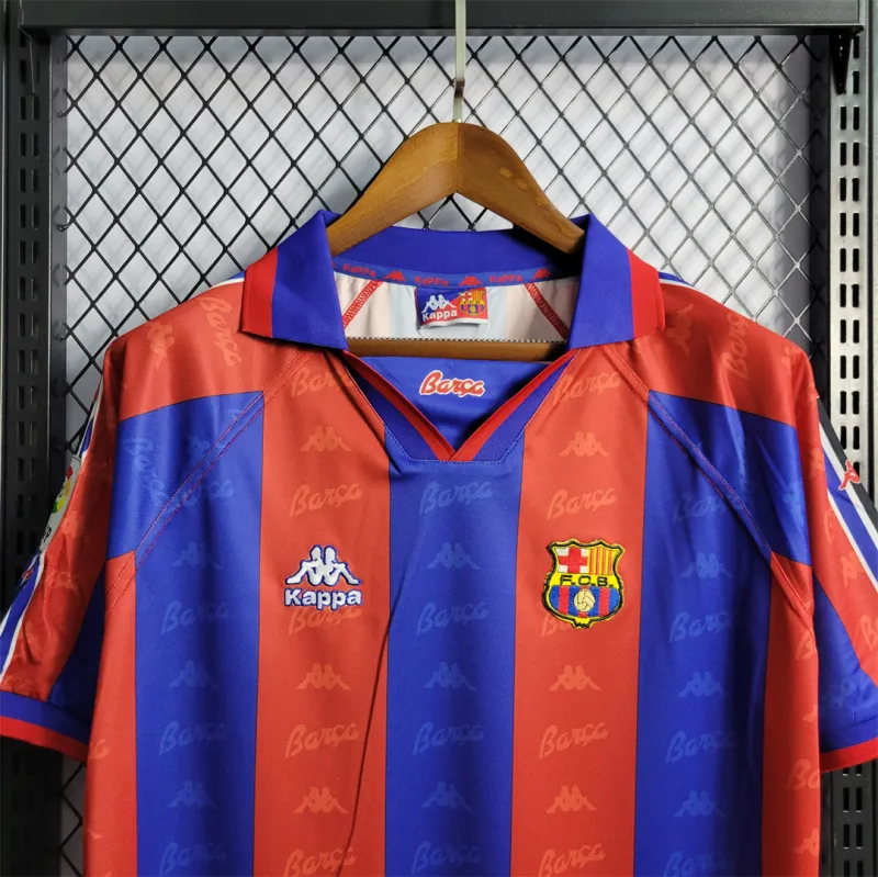Barcelona Retro Jersey Home Soccer Shirt 1996-97