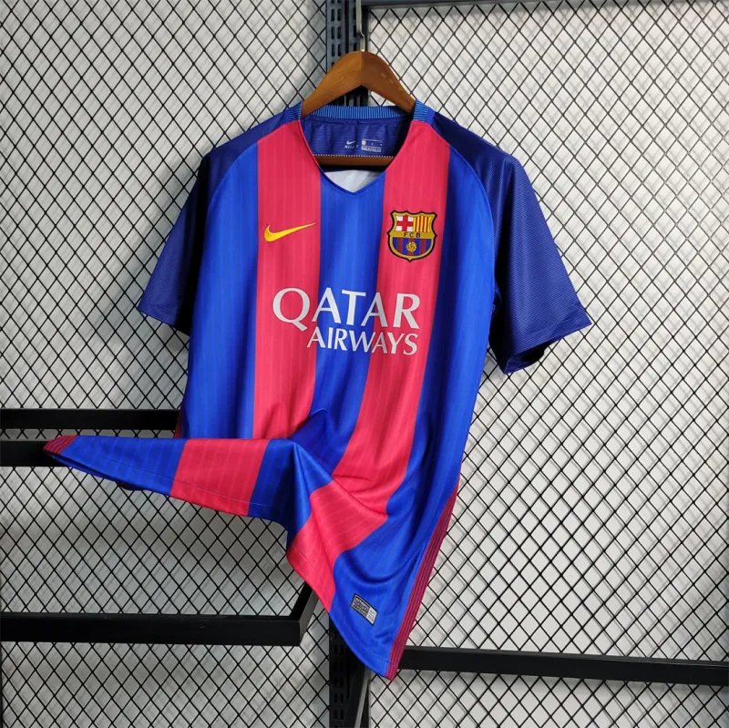 Barcelona Retro Jersey Home Soccer Shirt 2016-17