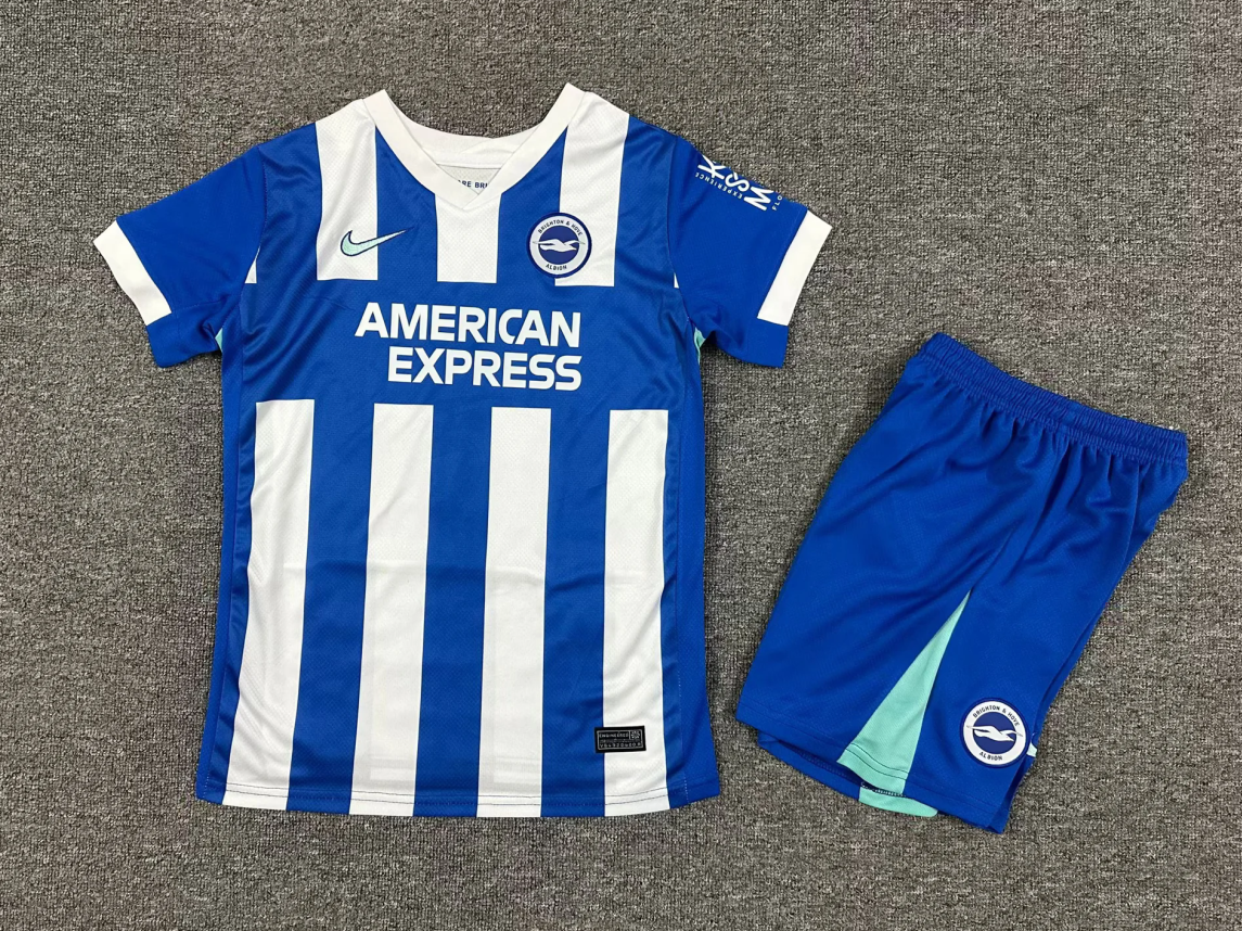 Brighton & Hove Albion Football Jersey Home Kids Kit Jersey+Shorts 2025/26